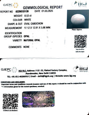 8.53/CT Natural Opal with Govt. Lab Certificate